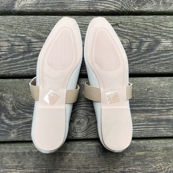 Women's Shoes: TIJN  Light Cream/Off-White Mary Jane Knit Ballet Flats - Picture 5 of 14
